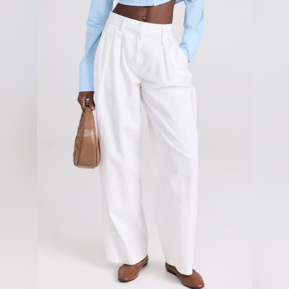 STAUD LUISA WHITE PANTS 🤍